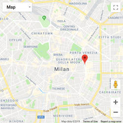 Map with the location of our office in Milan